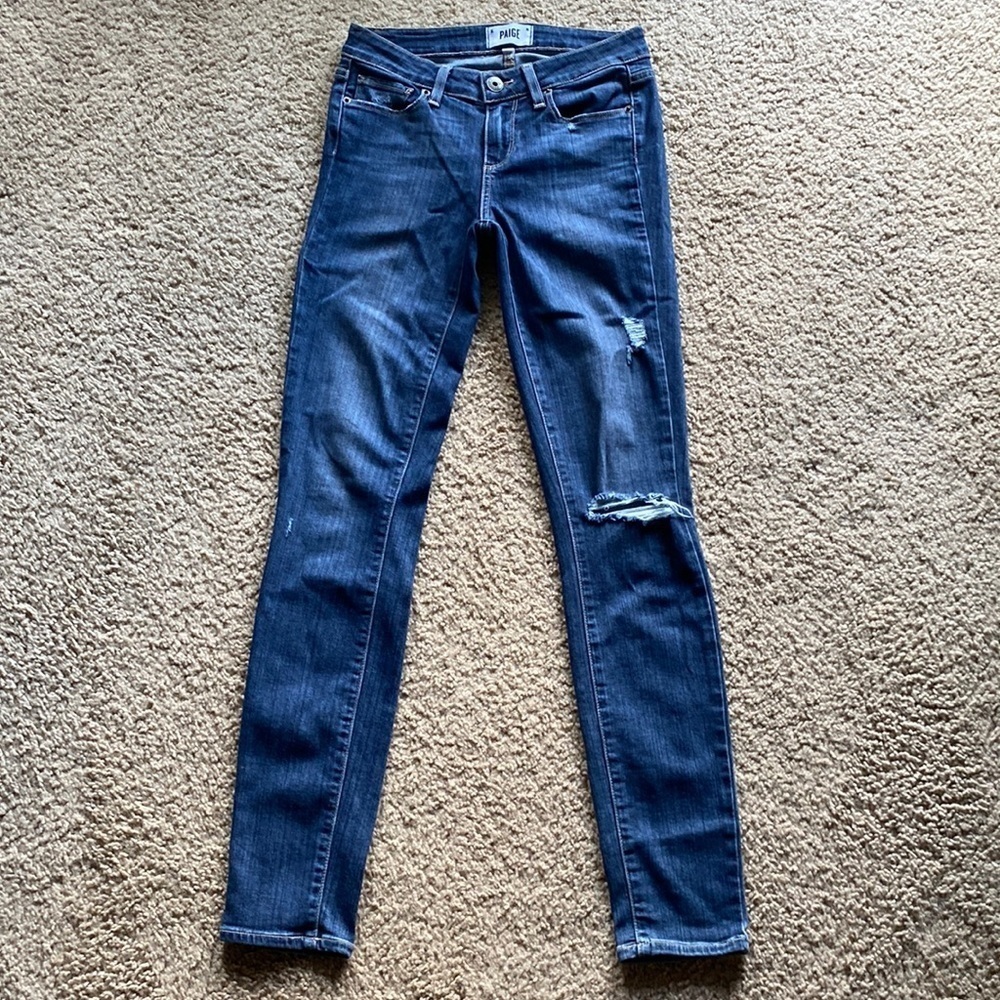 PAIGE Verdugo Ultra Skinny Distressed Jeans Size 25
